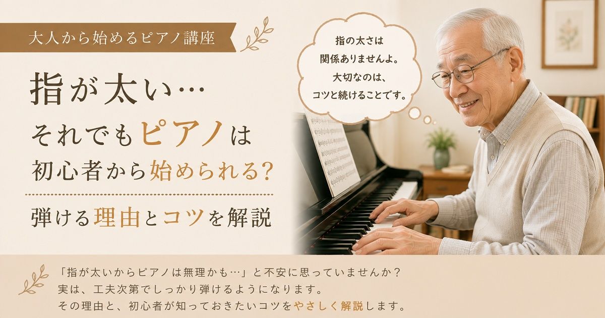 ピアノ 指が太い